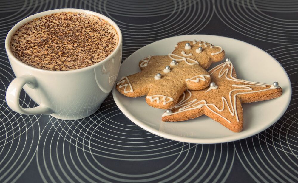 biscuits et café au gingembre pour rehausser